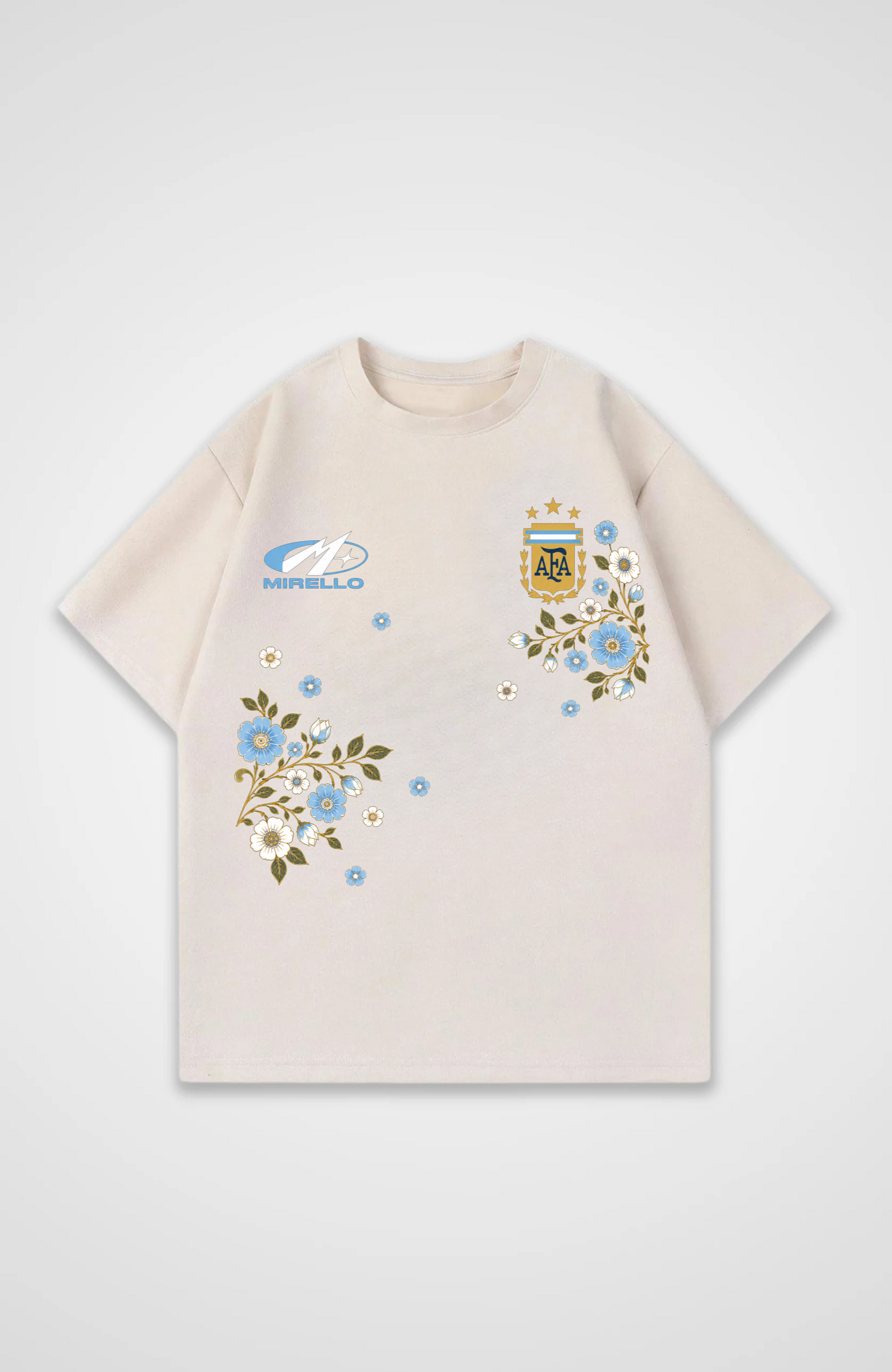 Argentinien Oversized Shirt - Beige Front (Designed)