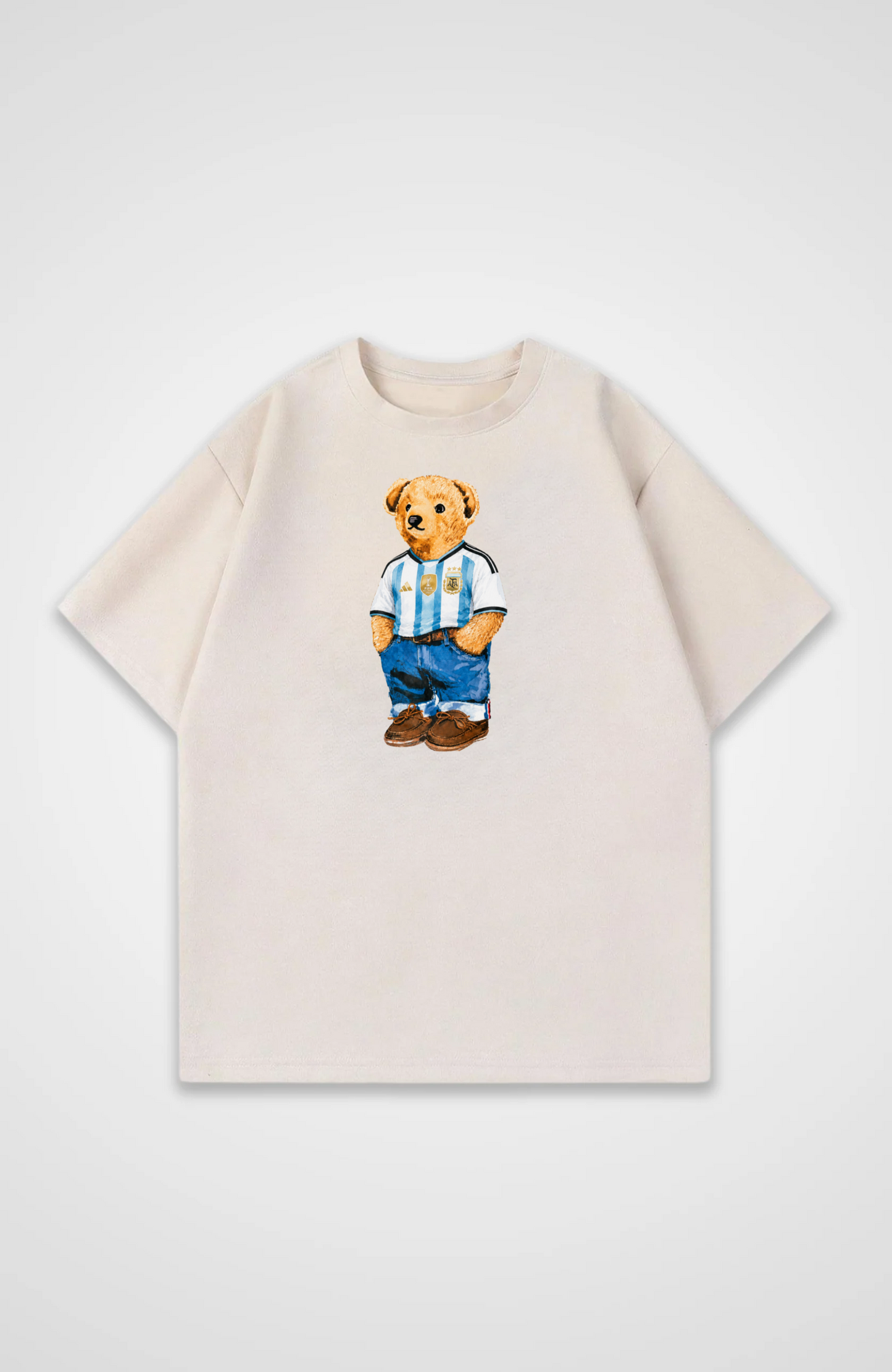 Argentinien Oversized Shirt - Beige Front (Designed)