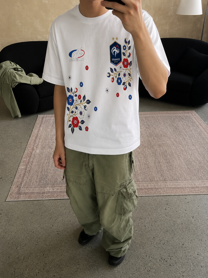 Frankreich Blüten Oversized Shirt