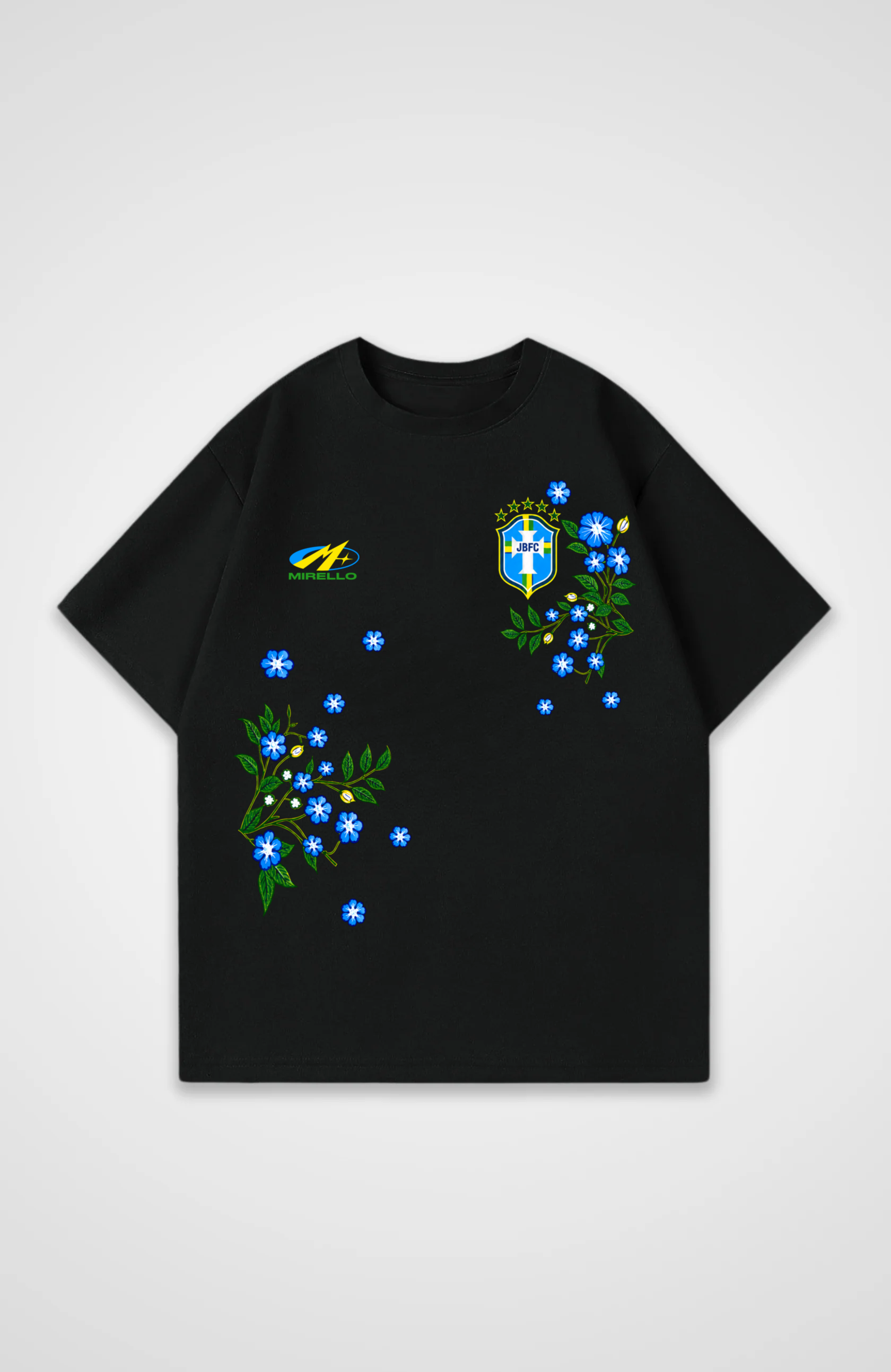 Brazil Oversized Shirt - Black Front (Designed)