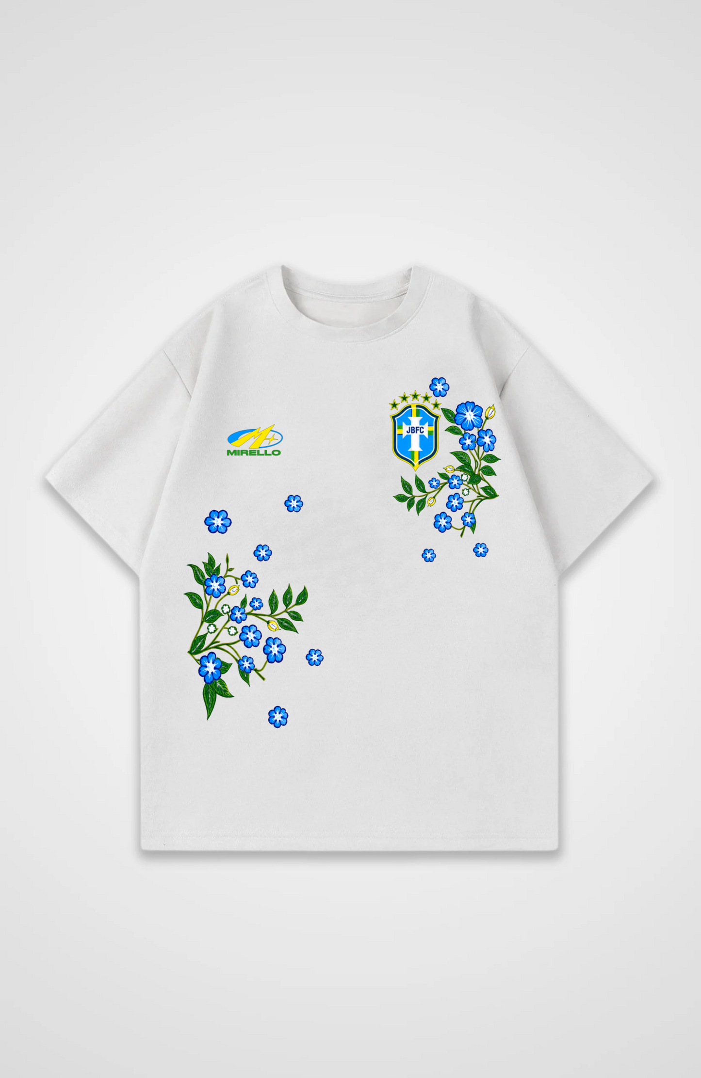 Brazil Oversized Shirt - White Front (Designed)