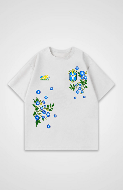 Brazil Oversized Shirt - White Front (Designed)