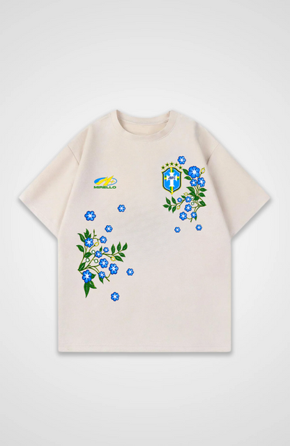 Brazil Oversized Shirt - Beige Front (Designed)
