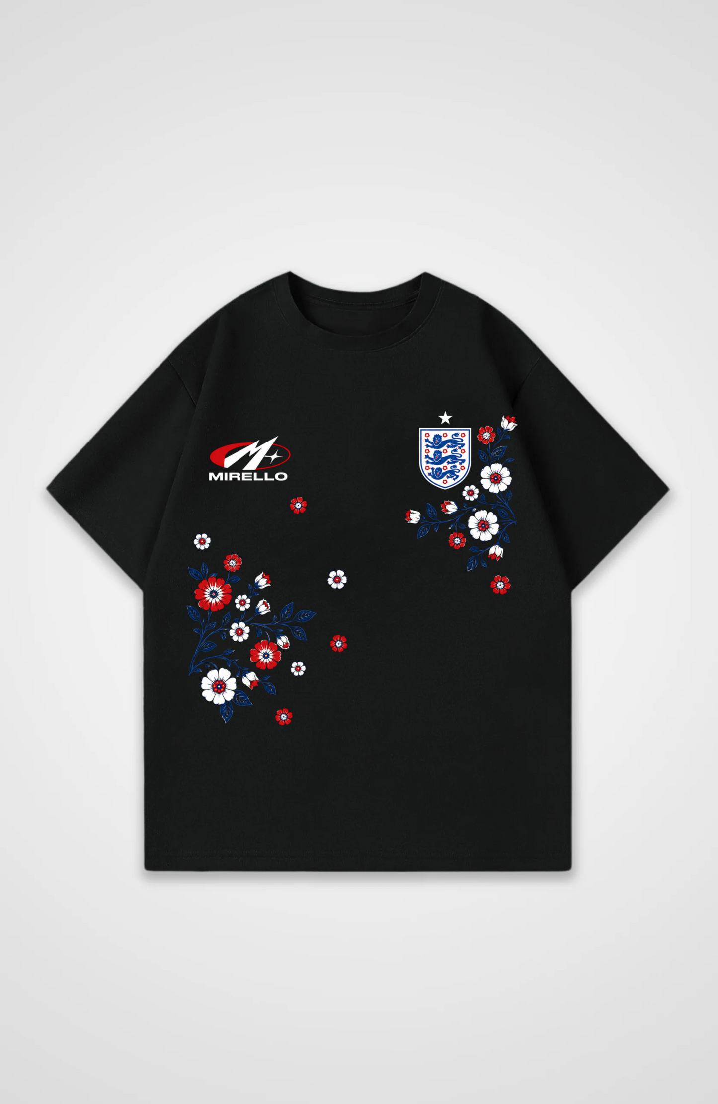 England Oversized Shirt - Black Front (Designed)