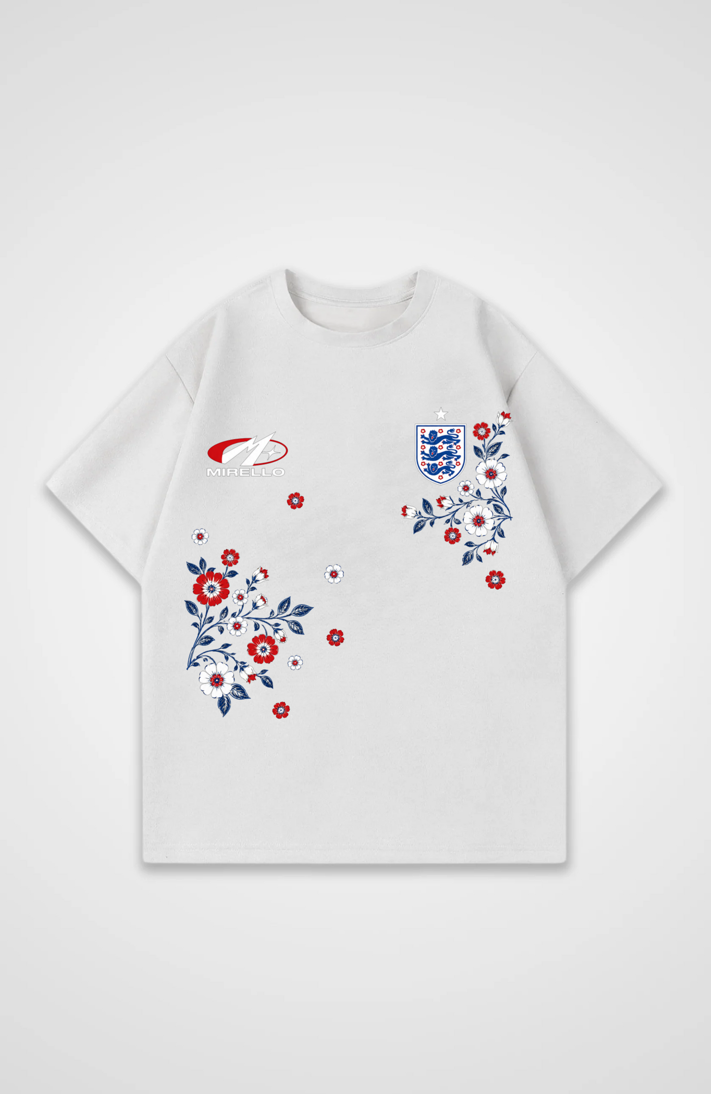 England Oversized Shirt - White Front (Designed)