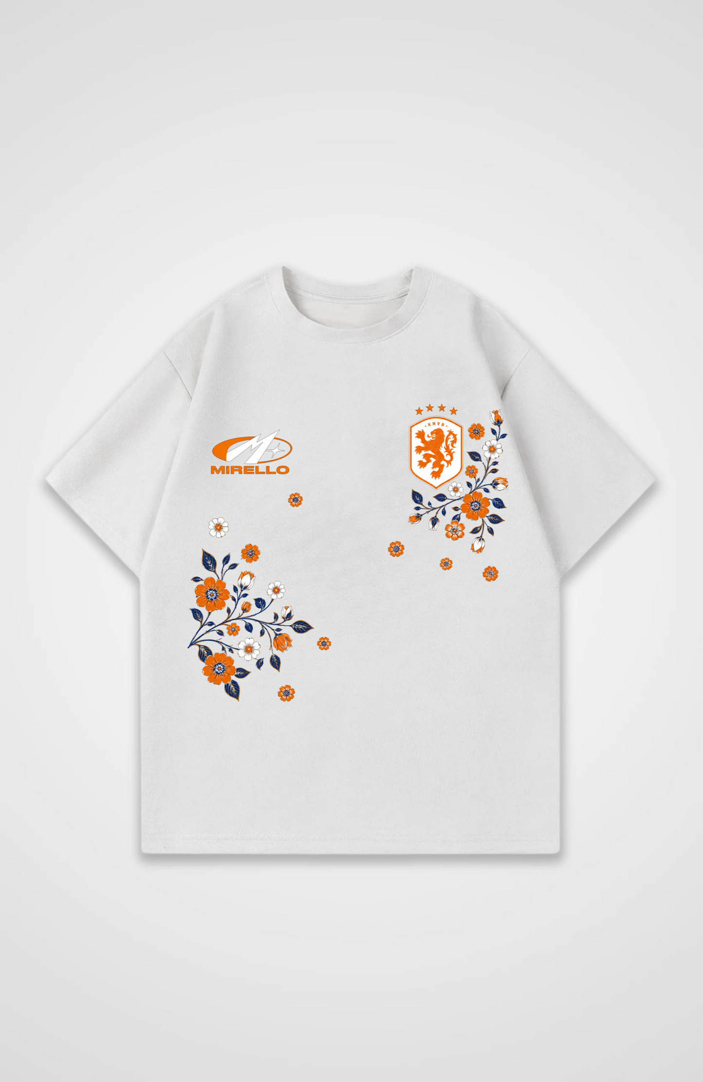 Niederlande Oversized Shirt - White Front (Designed)
