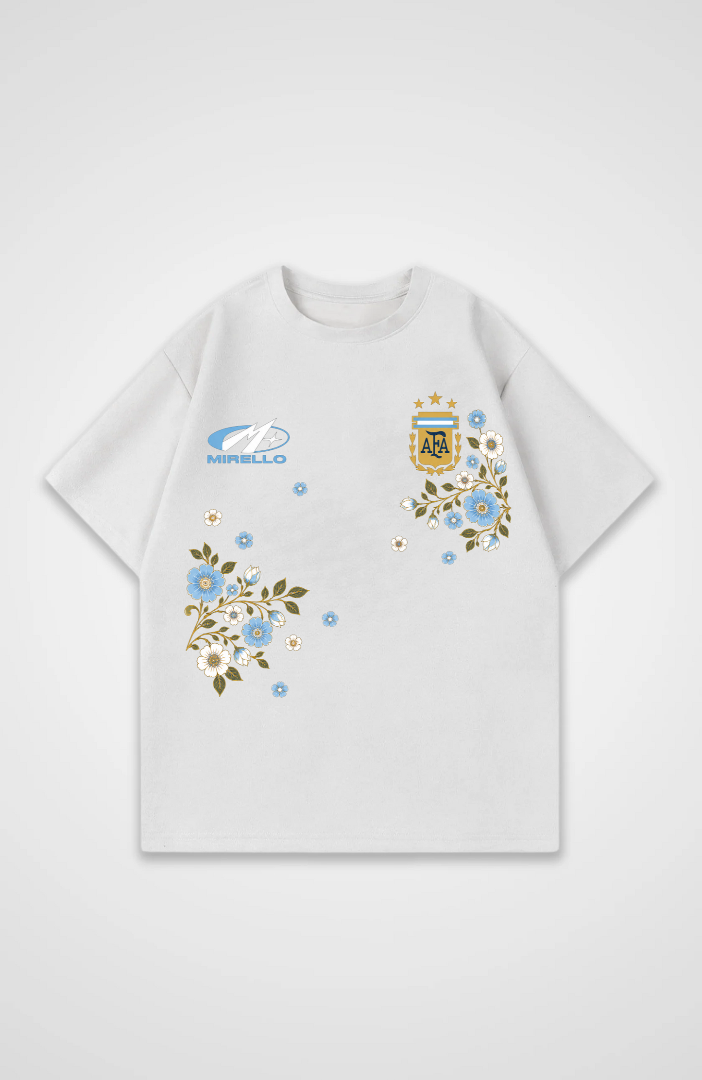 Argentinien Oversized Shirt - White Front (Designed)