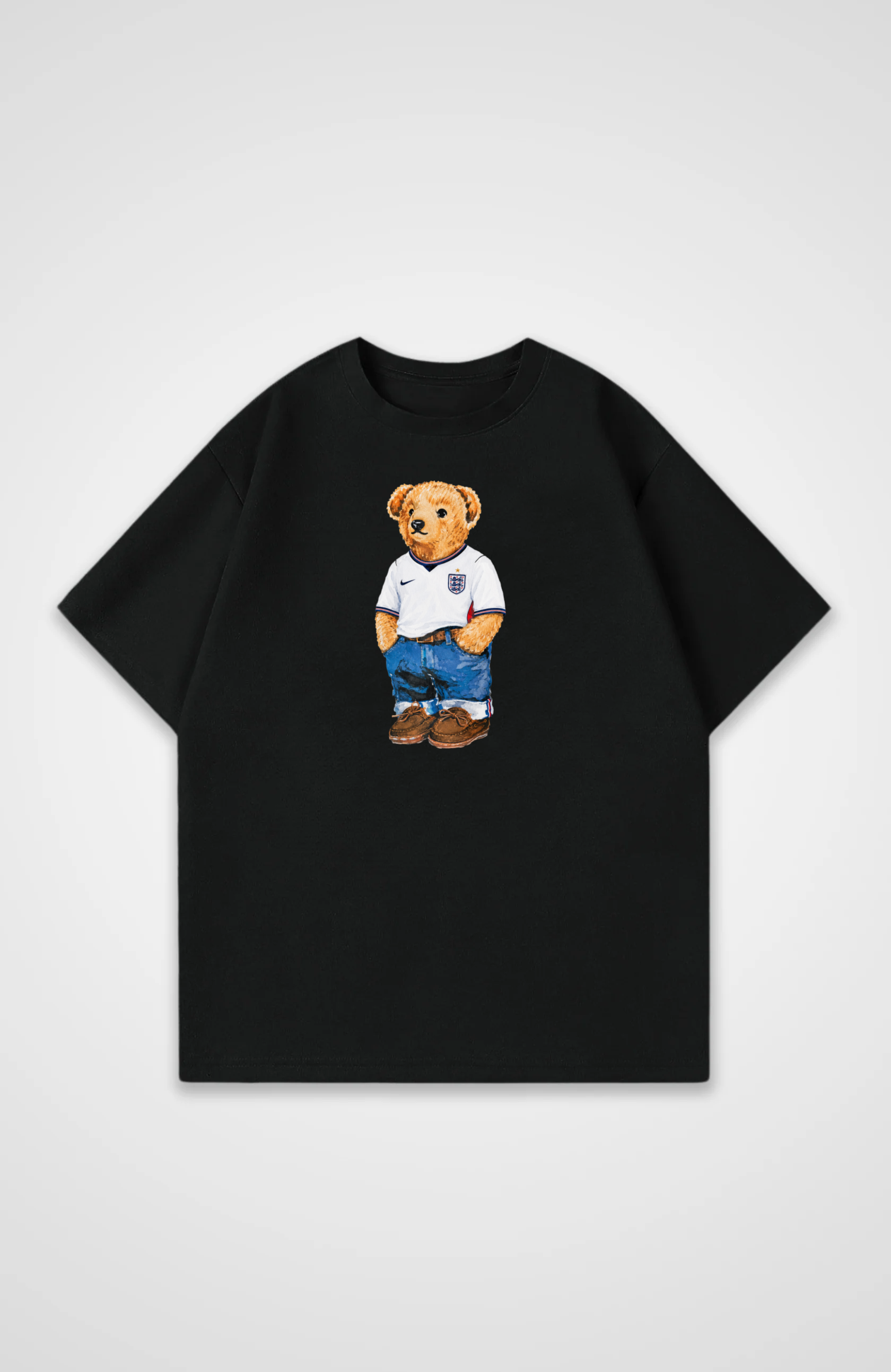 England Oversized Shirt - Black Front (Designed)