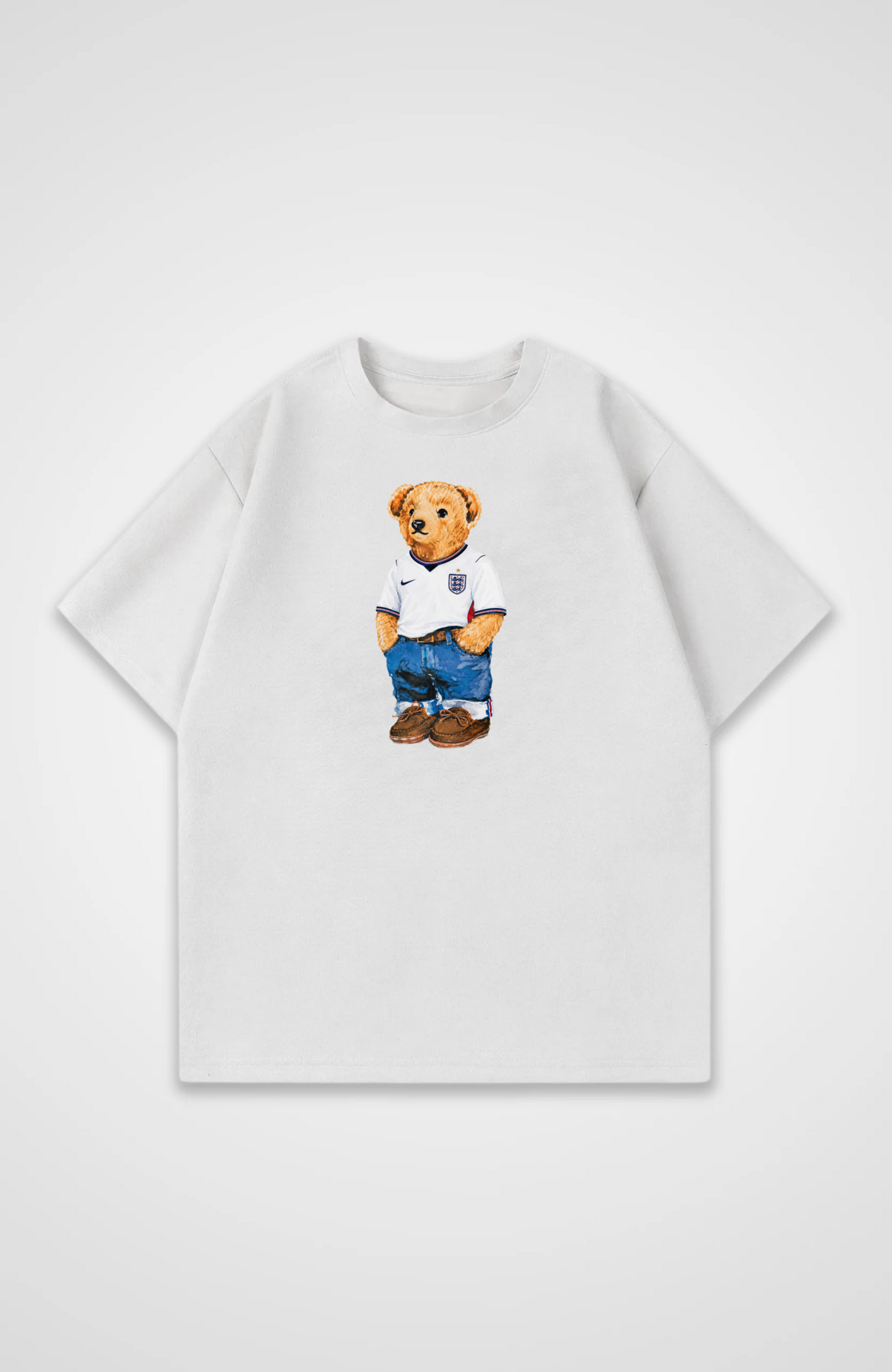 England Oversized Shirt - White Front (Designed)