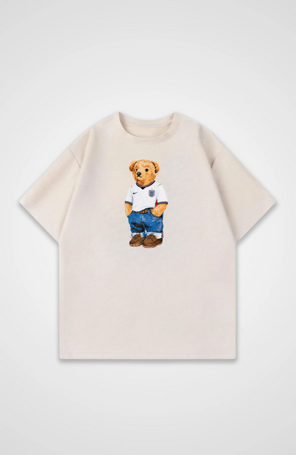 England Oversized Shirt - Beige Front (Designed)