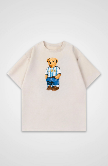 Argentinien Oversized Shirt - Beige Front (Designed)
