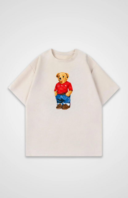 Schweiz Oversized Shirt - Beige Front (Designed)