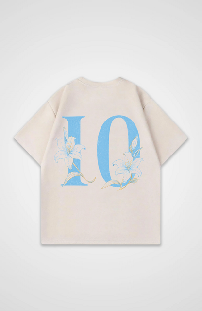 Argentinia V2 Jersey Oversized Shirt - Beige Back (Designed)