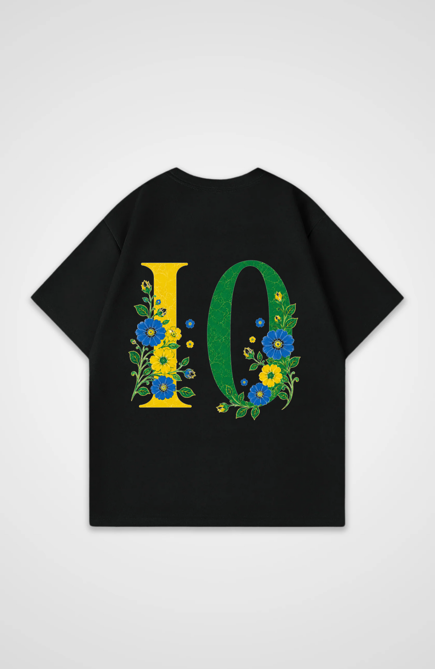 Brazil V2 Jersey Oversized Shirt - Black Back (Designed)