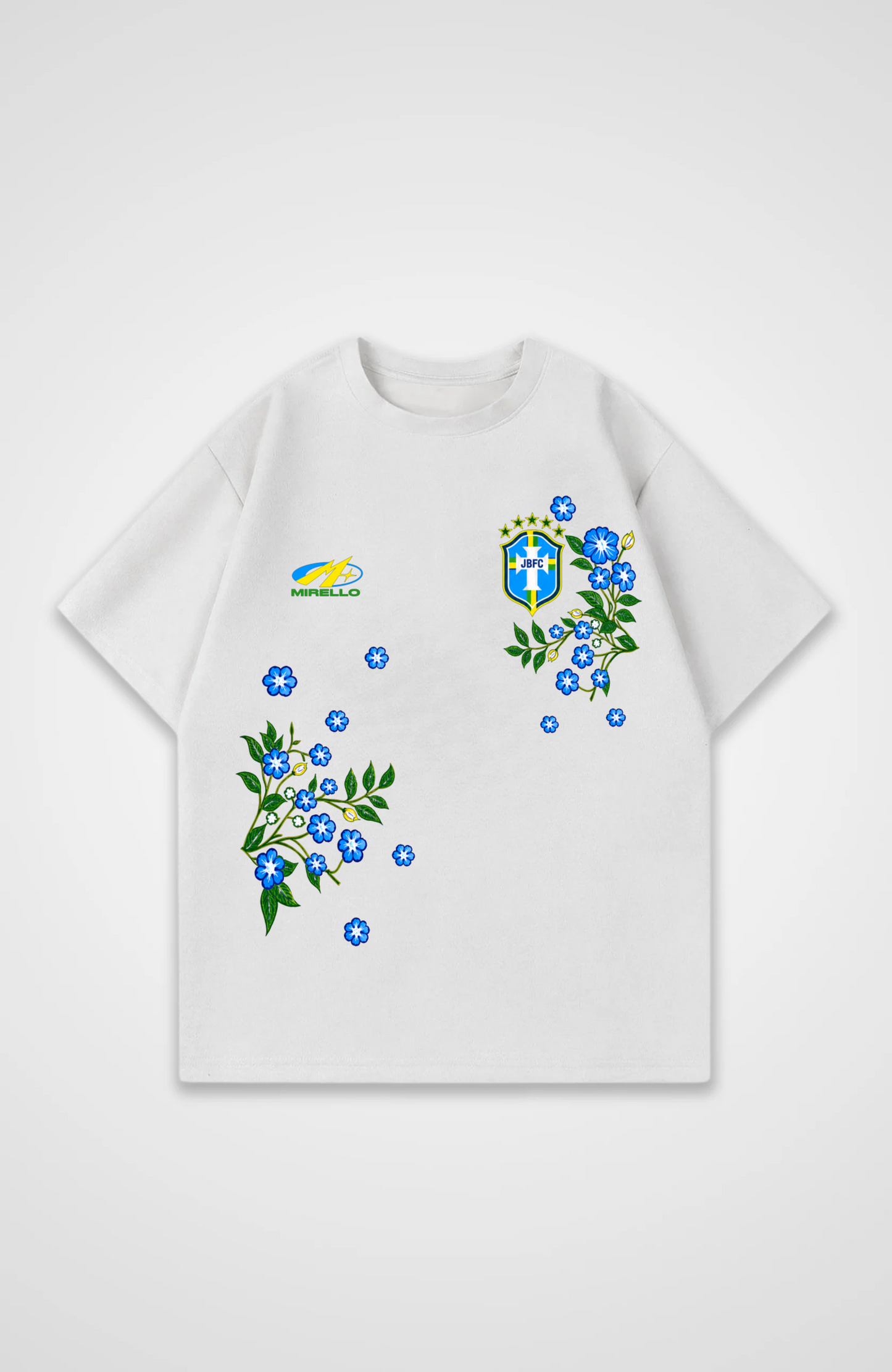 Brazil V2 Jersey Oversized Shirt - White Front (Designed)