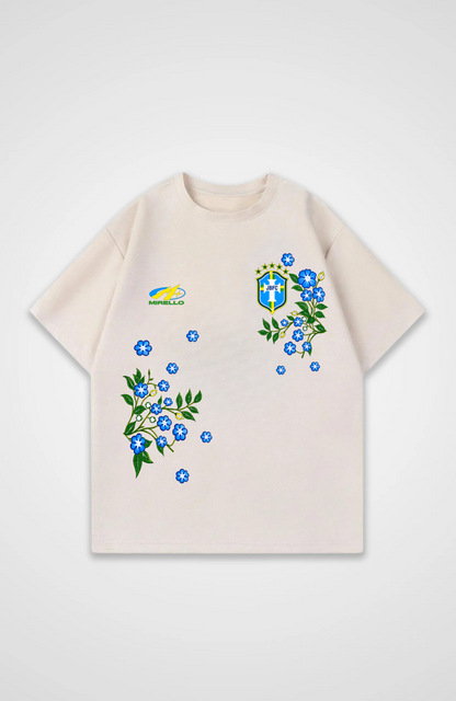 Brazil V2 Jersey Oversized Shirt - Beige Front (Designed)