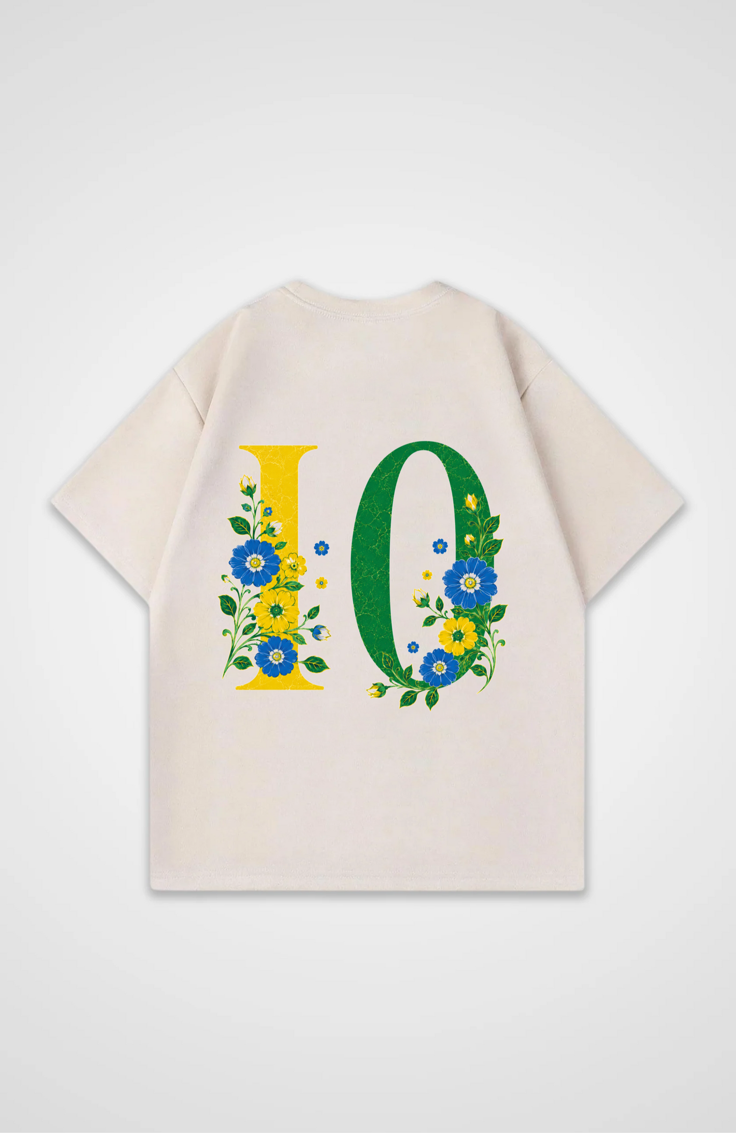 Brazil V2 Jersey Oversized Shirt - Beige Back (Designed)