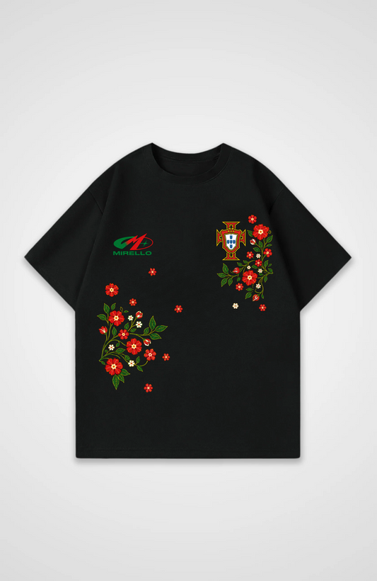 Portugal V2 Jersey Oversized Shirt - Black Front (Designed)
