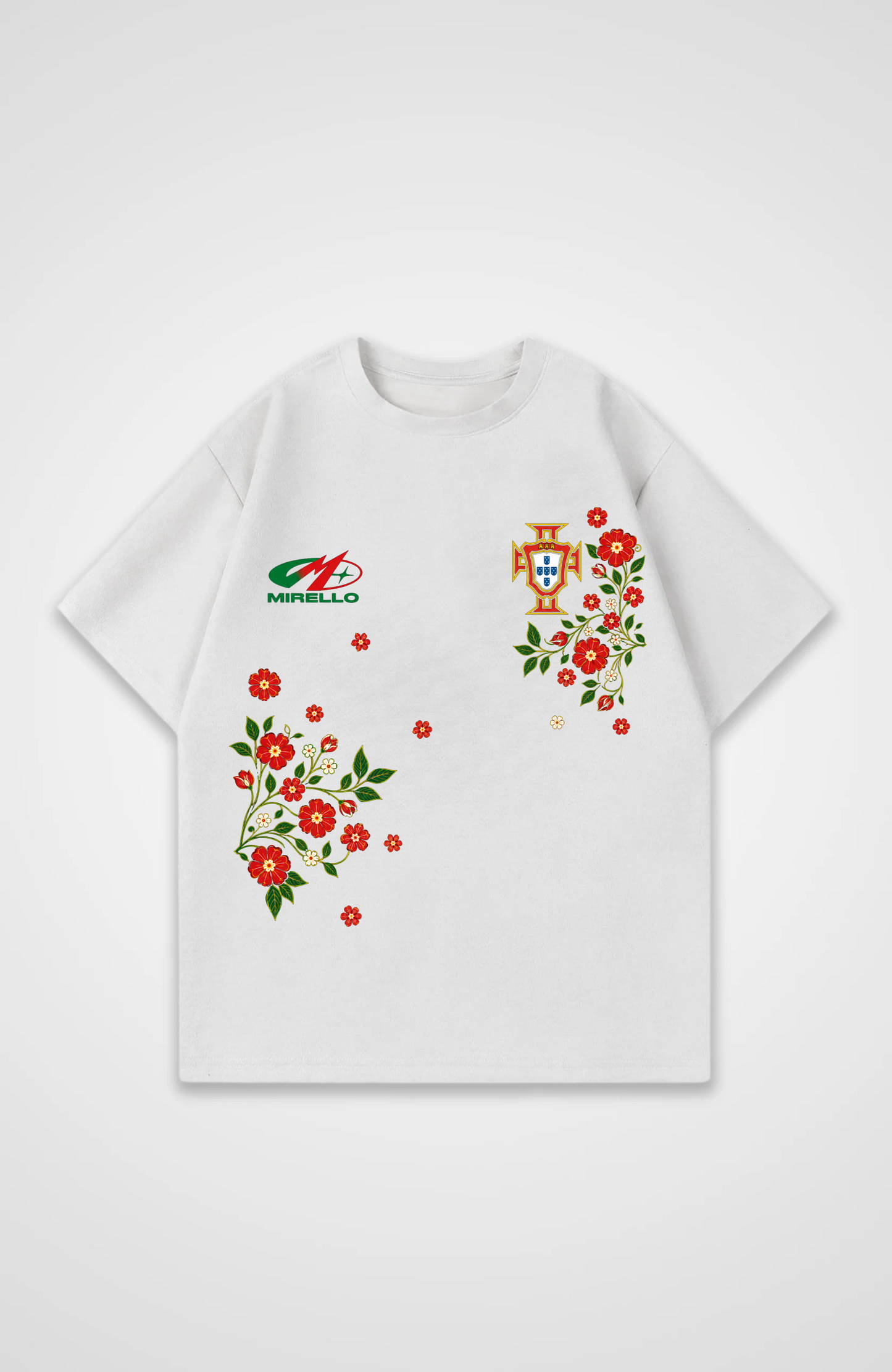 Portugal V2 Jersey Oversized Shirt - White Front (Designed)