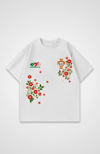 Portugal V2 Jersey Oversized Shirt - White Front (Designed)