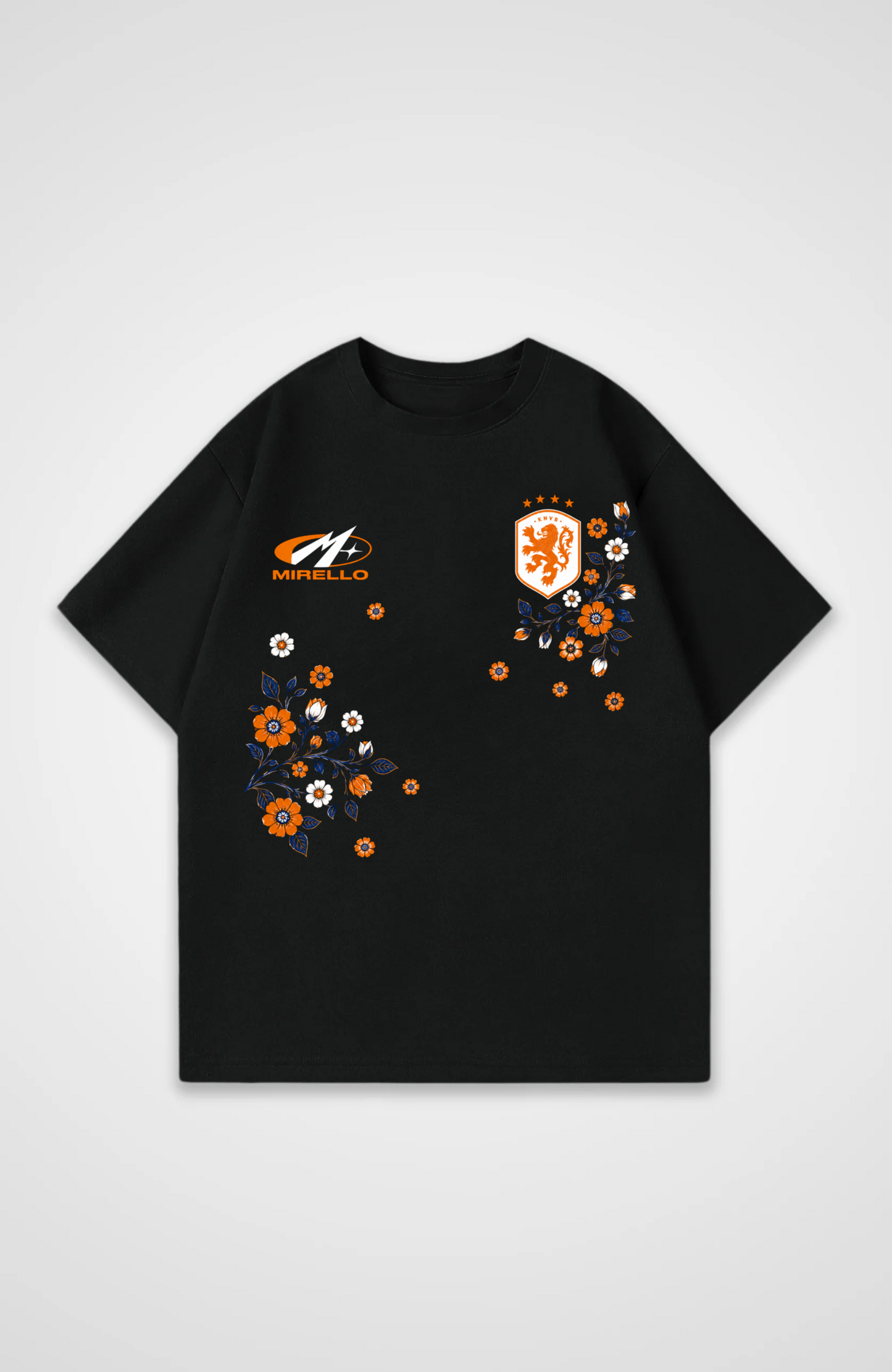 Netherlands V2 Jersey Oversized Shirt - Black Front (Designed)