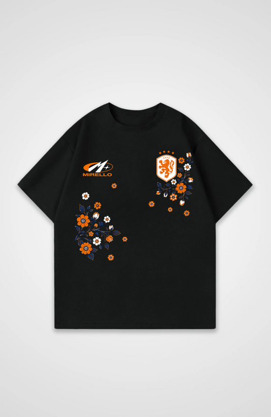 Netherlands V2 Jersey Oversized Shirt - Black Front (Designed)