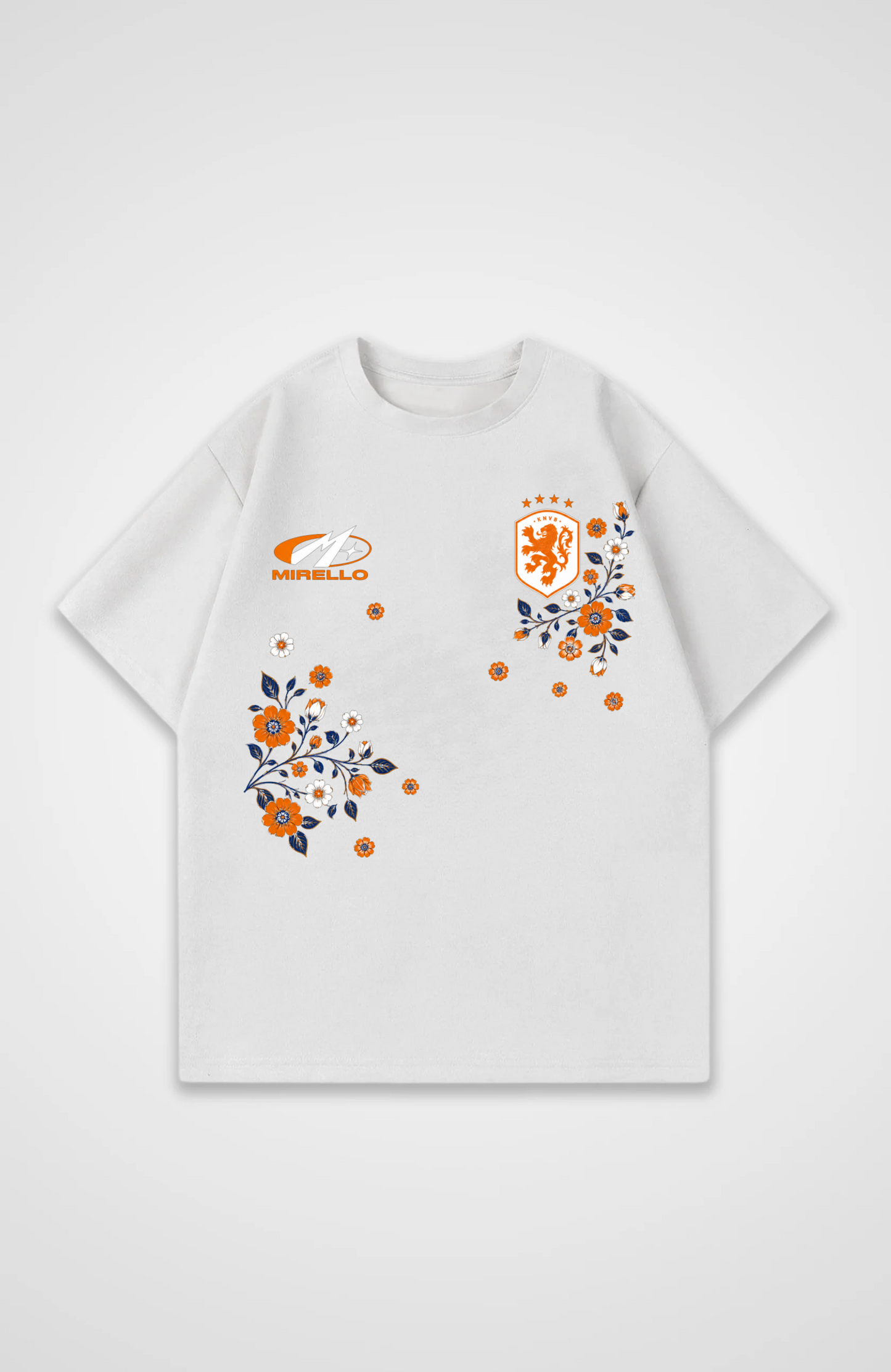 Netherlands V2 Jersey Oversized Shirt - White Front (Designed)