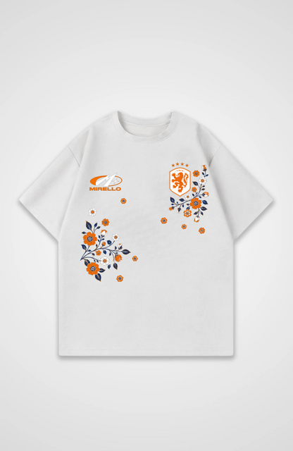 Netherlands V2 Jersey Oversized Shirt - White Front (Designed)