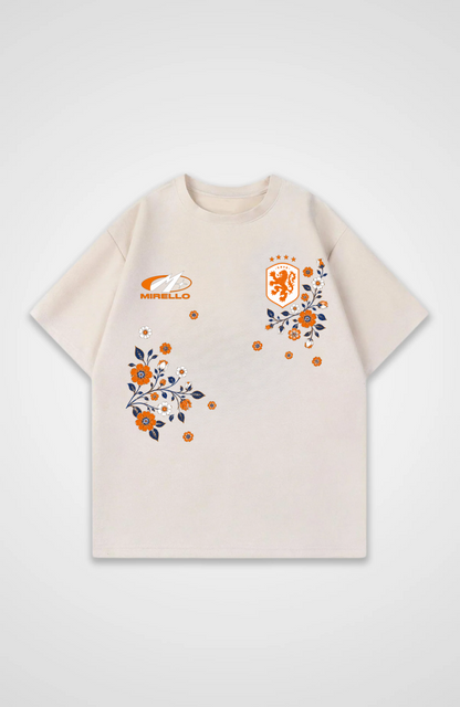 Netherlands V2 Jersey Oversized Shirt - Beige Front (Designed)