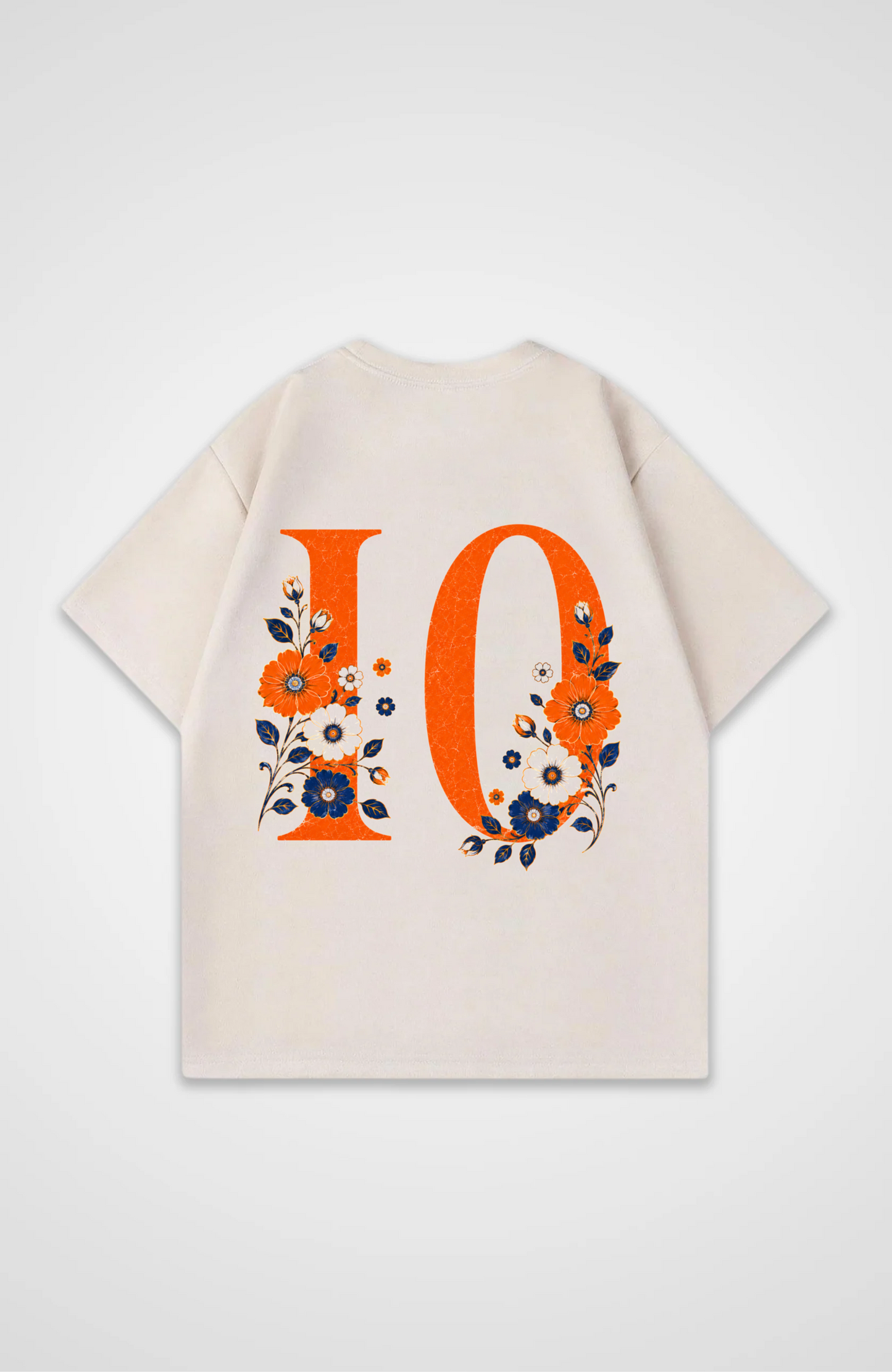 Netherlands V2 Jersey Oversized Shirt - Beige Back (Designed)