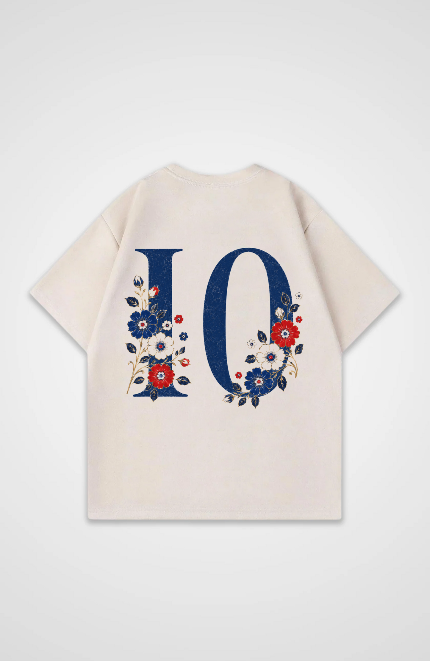 France V2 Jersey Oversized Shirt - Beige Back (Designed)