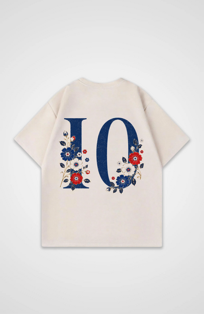 France V2 Jersey Oversized Shirt - Beige Back (Designed)
